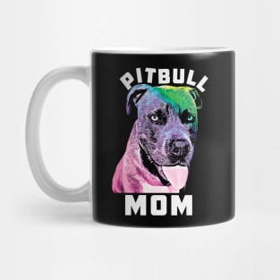 Womens Blue Nose Pitbull Mom Pop Art Style Cool Pit Mug